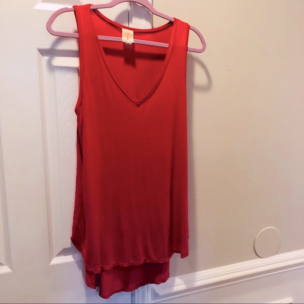 Freeloader Red tunic tank top Small